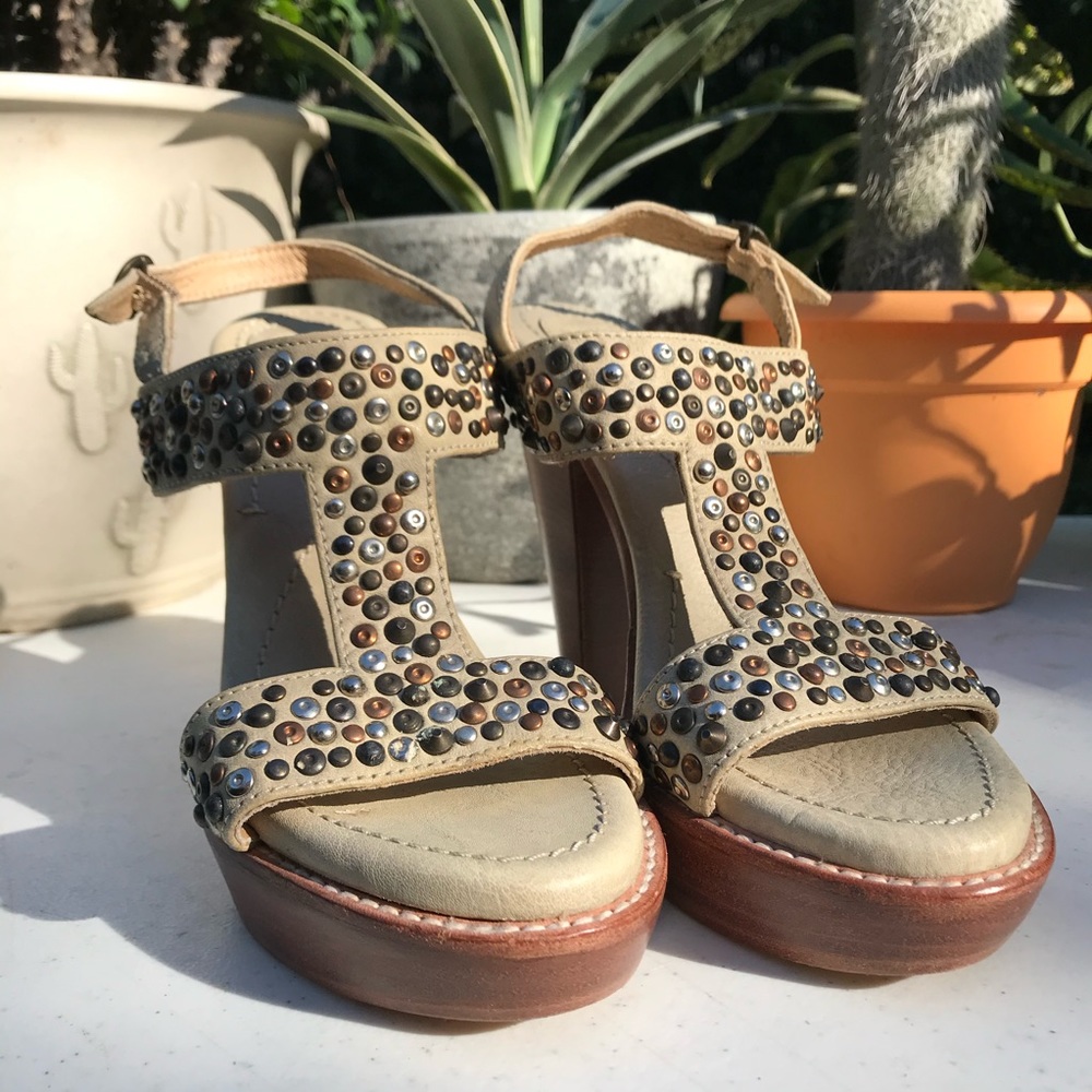 Frye Joy Studded Leather Heel